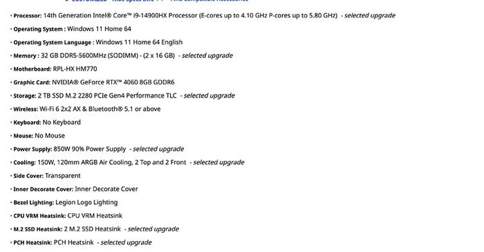 Gaming PC - Lenovo Legion Tower 5i Gen 9 (Intel)