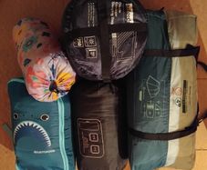 4-person tent, 4x sleeping bags