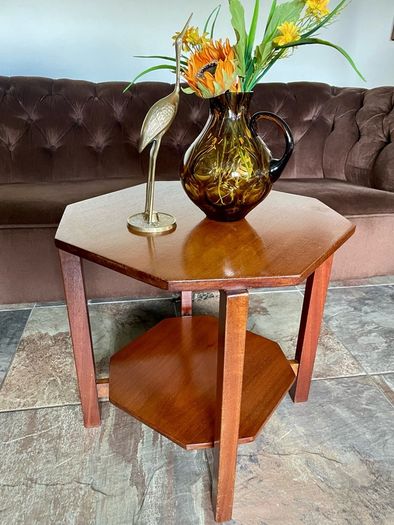 Unique 1950s Mid Century Solid Teak Side Occasional or Small Coffee table