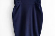 New Emery Rose Navy Blue High-Waisted Pencil Skirt
