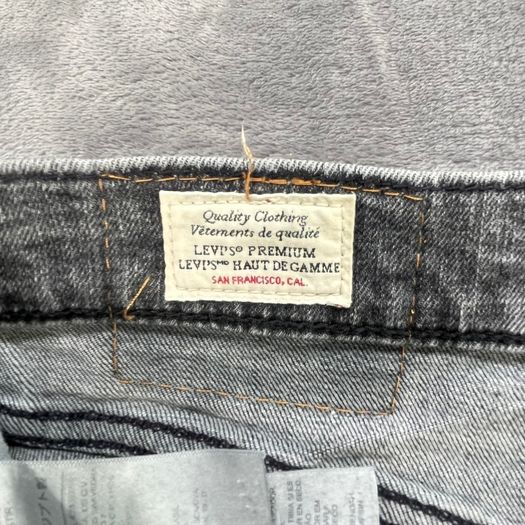 Levi's 512 Tapered Jeans Slim Fit - Premium Big E W34 L24 Washed Black/Grey