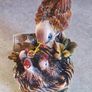 Bird Feeding Nest Capodimonte - Porcelain Made In Italy. Image 7