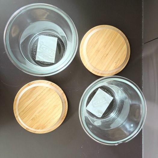 Glass food storage 1 Litre bamboo lid