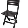 Plastic Folding Garden Chair Bistro Chair Balcony Chair Camping Chair, White Image 2
