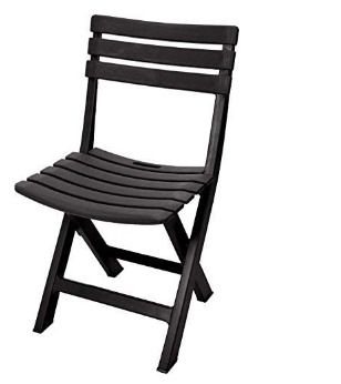 Plastic Folding Garden Chair Bistro Chair Balcony Chair Camping Chair, White