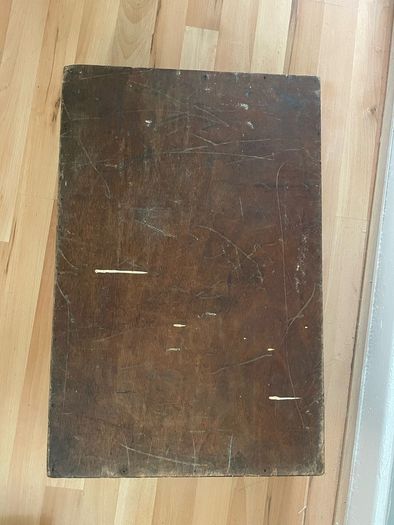 antique wooden suitcase