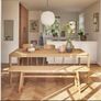 Oak dining table & bench - 8 seater Image 8