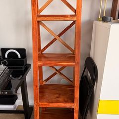 Solid Wood Ladder Shelf / Bookcase