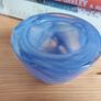 Fabulous Pair of Two Vintage Small Hand-Blown Art Glass Pieces in Shades of Bright Blue and Cornflower Blue, Sold as a Pair Image 10