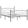 Bed Frame Grey Metal 200x200 cm Image 2