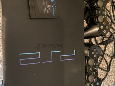 Sony Playstation 2 Console Ps2 Bundle Controllers Memory Card Game ...