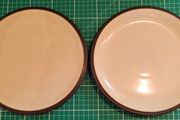 Denby Energy Range Salad/Starter/Dessert plate (Charcoal/White colouring) x 2