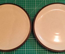 Denby Energy Range Salad/Starter/Dessert plate (Charcoal/White colouring) x 2