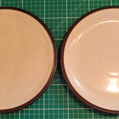 Denby Energy Range Salad/Starter/Dessert plate (Charcoal/White colouring) x 2