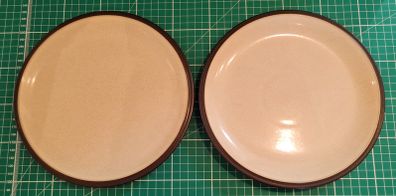 Denby Energy Range Salad/Starter/Dessert plate (Charcoal/White colouring) x 2