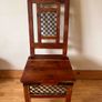 Antique Hardwood Table & 6 Chairs Image 8