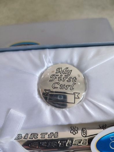 Boxed As New Juliana Silver Plated Birth Certificate Set  Bc Holder, 1st Tooth, 1st Curl