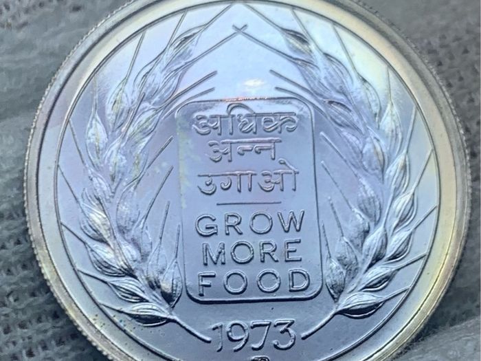 India 1973 50 paise proof stunning color