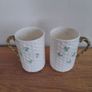 Pair of Vintage Belleek Cups and Saucers 6th Mark Shamrock Image 8