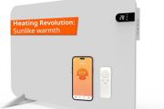 450 W Smart Dual Infrared Heater Wi-Fi App Control with Remote Control Including Towel Holder Feet and Mounting Material Colour: White