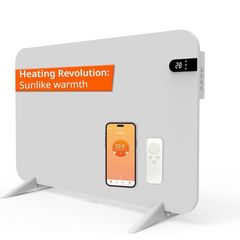 450 W Smart Dual Infrared Heater Wi-Fi App Control with Remote Control Including Towel Holder Feet and Mounting Material Colour: White