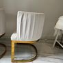 Cream and gold armchairs Image 7