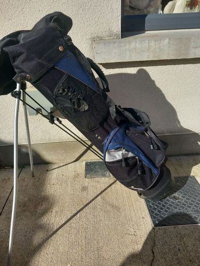 A selection of golf bags