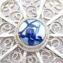 800 Silver Vintage Dutch Filigree Delfth Pendant Image 4