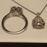High quality 2 Ct + 2Ct Moissanite Solitaire Ring and Pendant Set. Image 9