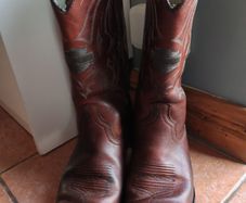 RARE Vintage Harley-Davidson Brown Leather Cowboy Boots Men's Size UK 10