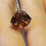 3 ct. Citrine Solitaire Ring with Moissanite accents. Bargain Price Image 8