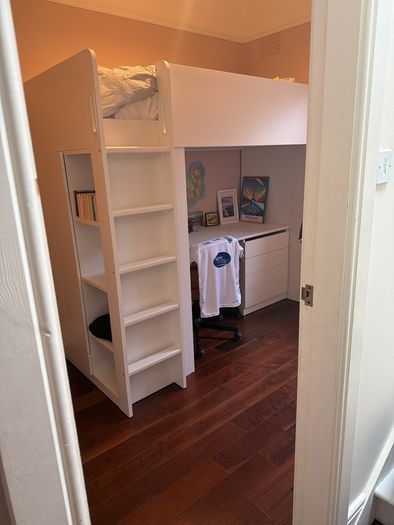 Bunk bed with desk