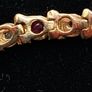 9ct yellow gold diamond and ruby bracelet Image 8