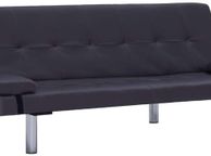 main image for ad _Sofa Bed with 2 Cushions Couch Sofa Bed Guest Bed Sofa Bed Folding Sofa Bed Sofa Bed Sofa Set Couch Set Brown Faux Leather