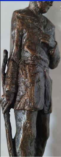 Benedict Joseph Labre Sculpture - Patinated Bronze (Signed)