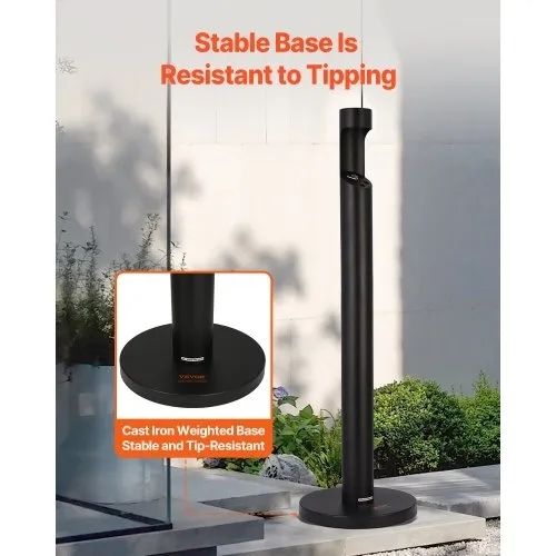 Cigarette Butt Receptacle, Commercial Cylinder Cigarette Butt Container, Freestanding and Weatherproof Outdoor Cigarette Butt Disposal for Garden