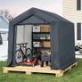 3m x 2m x 1.8m Portable Storage Tent Shed, Heavy-Duty Outdoor Shelter with Waterproof Cover and Roll-Up Zipper Door, Outdoor Garden Storage Tent for Motorcycles, Bikes and Boats Image 2