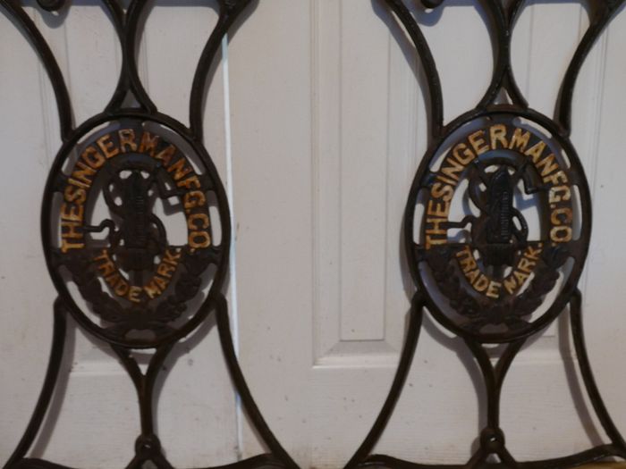 Antique Cast Iron Singer Sewing Machine Table Legs