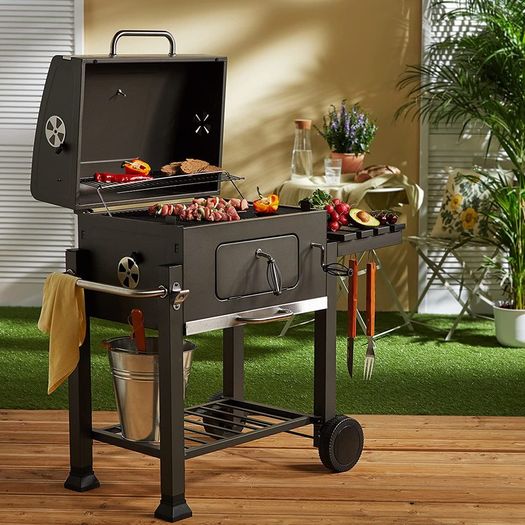 Grillwagen Toronto Click Charcoal Barbecue, Anthracite/Stainless Steel