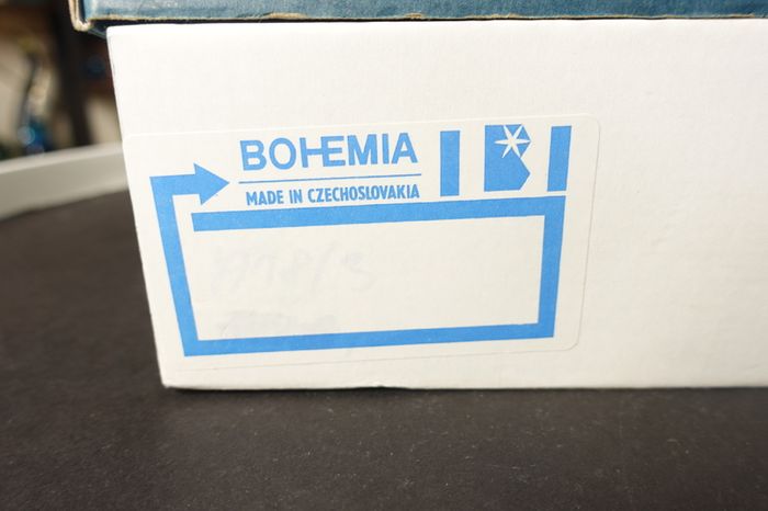 Vintage 6 Bohemia Chech Republic Multicolor Glasses in Box