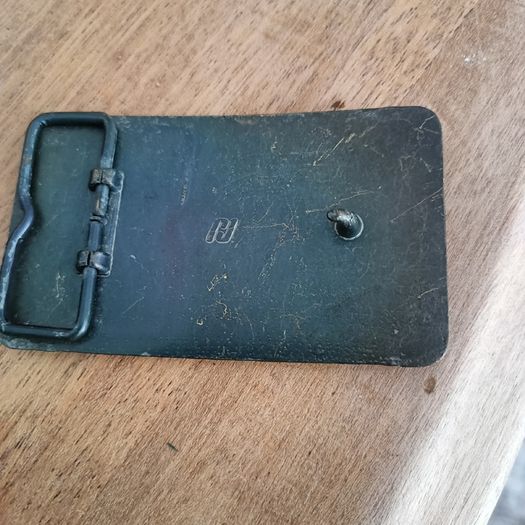 Vintage brass commemorative belt buckle