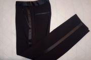 New Zara Black Tuxedo Trousers With Side Taping Size XS
