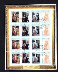 2003 Ireland 140th Anniversary of the National Gallery of Ireland (Self-portrait, Man writing letter, Woman reading letter & Woman from back) Stamp Sheetlet Fine CDS Used with Dublin cancel of 9th September 2003 (First day of issued) on envelope extra
