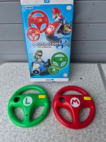 Mario Kart 8 Racing Wheel Set (Mario & Luigi) - Nintendo Wii U