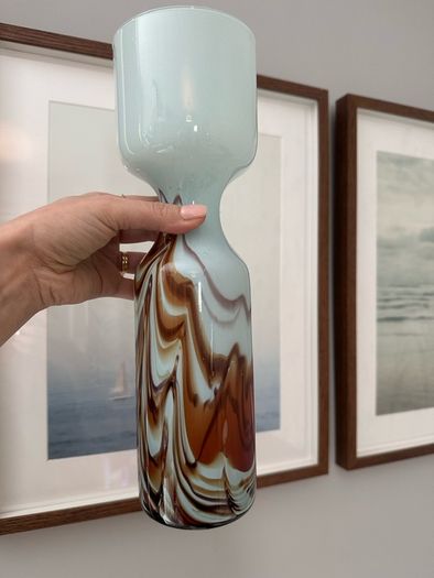 Opaline collectible Italian vase x2