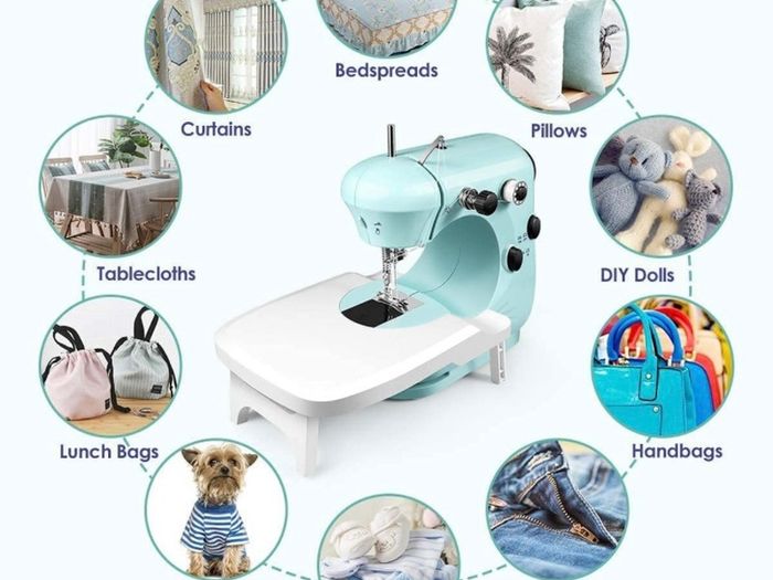 Sewing Machine for Beginners with Extension Table, Portable Handheld Mini Sewing Machine with Sewing Machine Accessories, Easy Home Stitch Automatic Sewing Machine for Travel, Beginners, DIY (FREE POSTAGE)