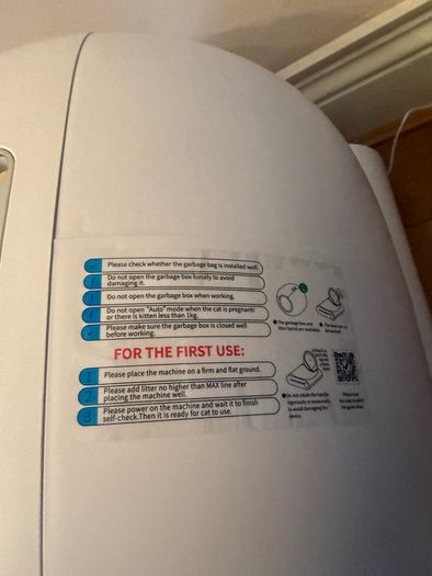 Self cleaning automatic cat litter (XXL),WiFi connection,app control