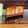 Vintage Mid Century Modern Wooden Spice Rack Shelf Image 9