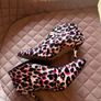 leopard print ankle boots size 5. Pink white and black Image 5