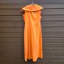 Stunning Orange Sleeveless Blazer Trench Midi Dress, size 14 Image 6